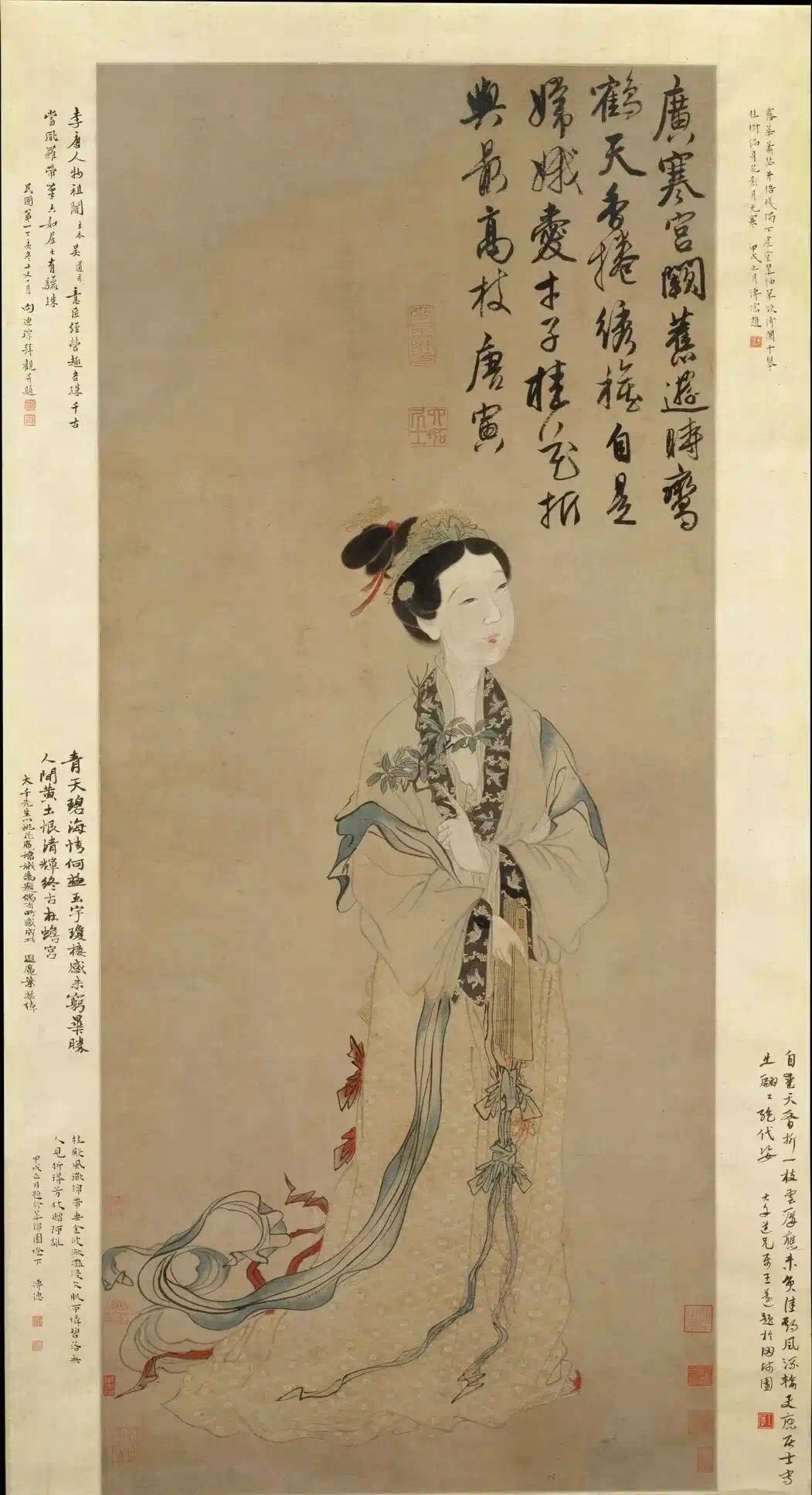 文房具 古墨 中国美術 嫦娥奔月 大清光緒年製(メ1599) 文化中国行丨月宫、嫦娥、月兔到底长什么样？古画为你来“揭秘”--新蓝网