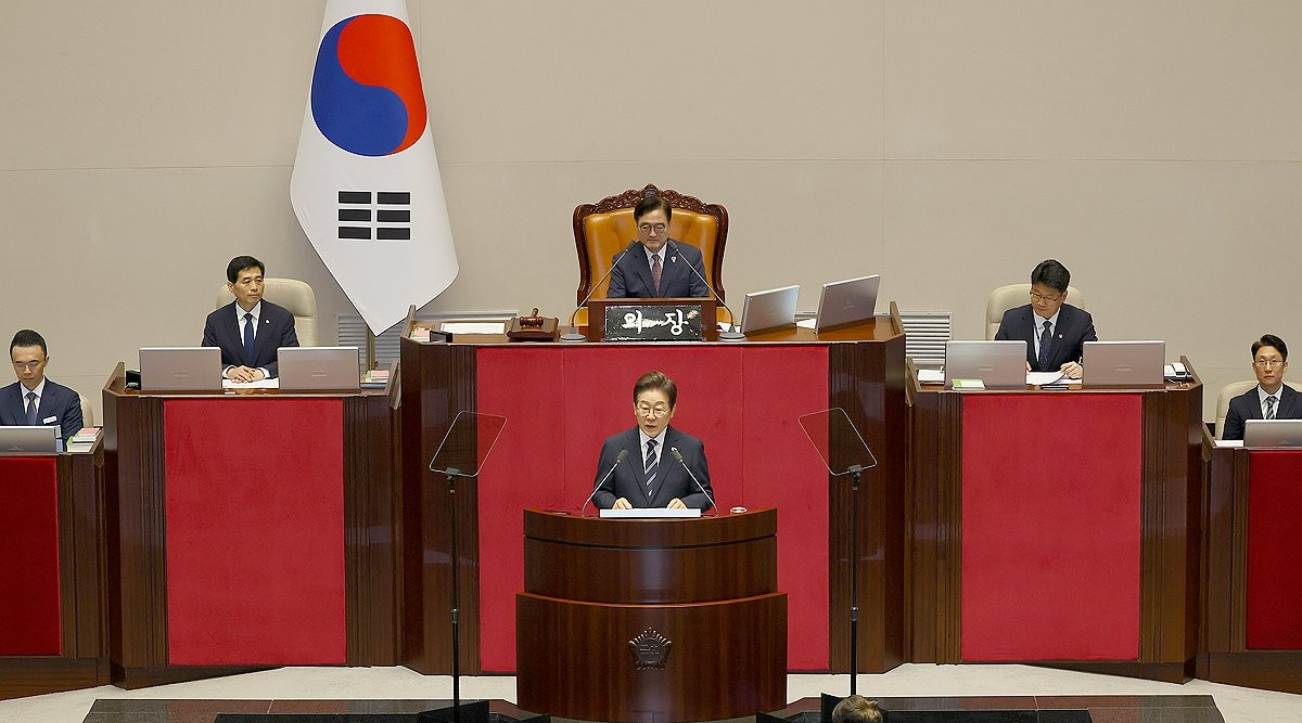 韩国总统李在明就任后首次发表施政演说--新蓝网